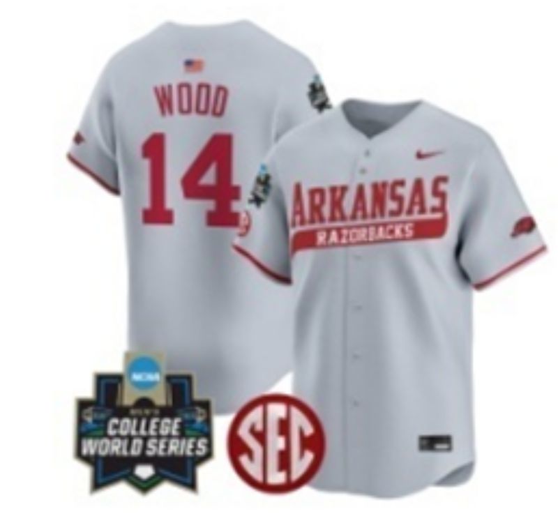 Men 2025 Alabama Crimson Tide #14 Wood Grey Nike Joint Name Nike NCAA Jersey style 5->ncaa teams->NCAA Jersey